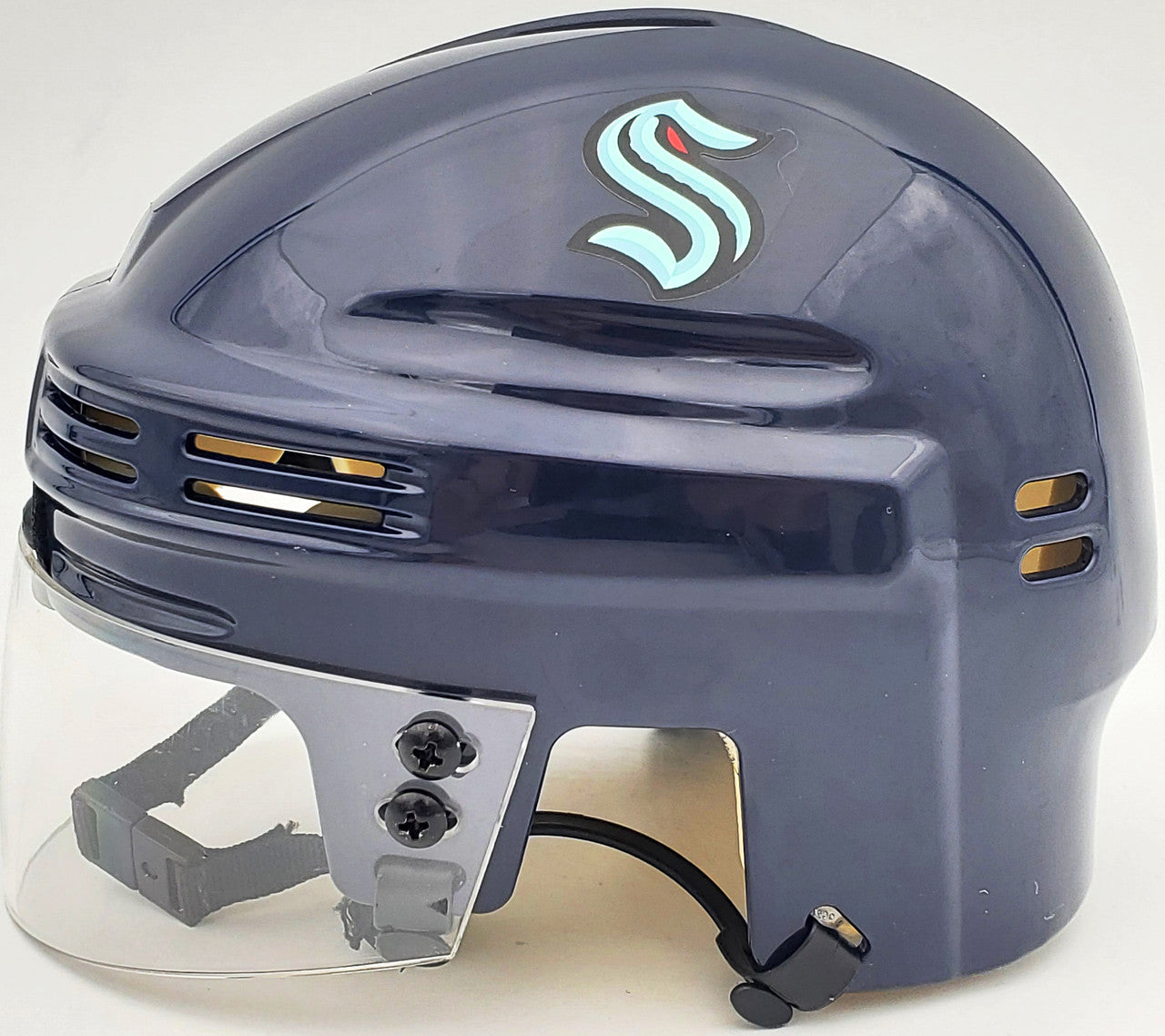 Jamie Oleksiak Autographed Seattle Kraken Blue Mini Helmet Fanatics Holo Stock #200298