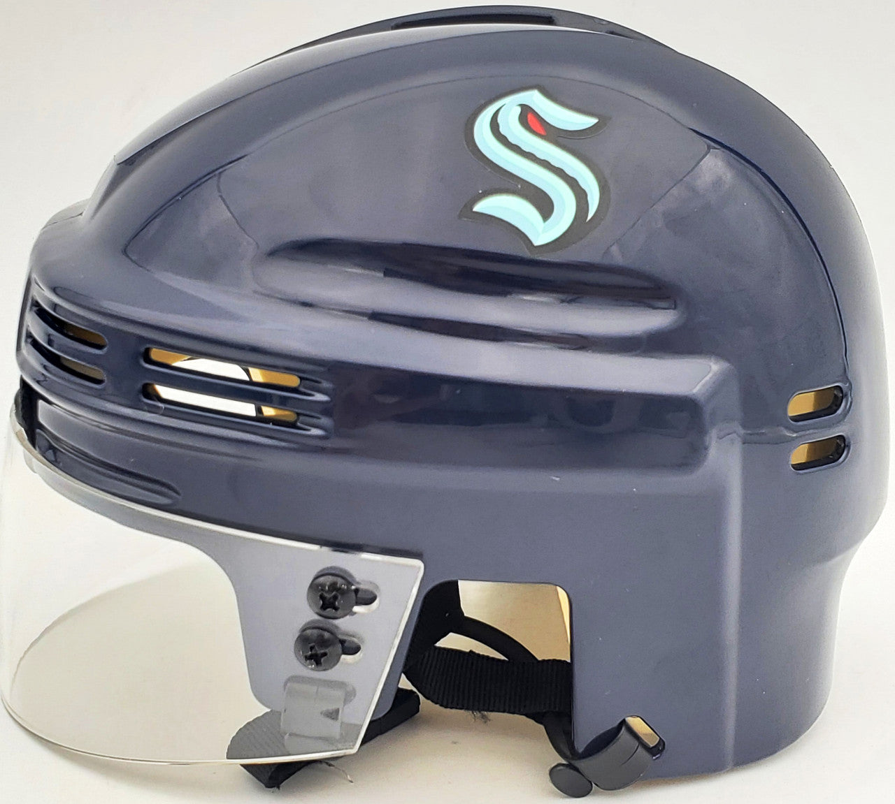 Jordan Eberle Autographed Seattle Kraken Blue Mini Helmet Fanatics Holo Stock #200300