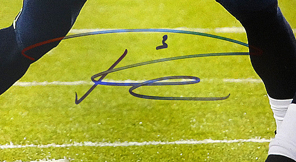 Russell Wilson Autographed Framed 16x20 Photo Seattle Seahawks Super Bowl XLVIII RW Holo Stock #200373