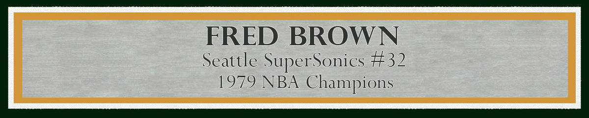 Downtown Fred Brown Autographed Framed 8x10 Photo Seattle Supersonics MCS Holo Stock #200389
