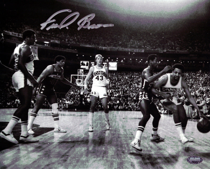 Downtown Fred Brown Autographed Framed 8x10 Photo Seattle Supersonics MCS Holo Stock #200390