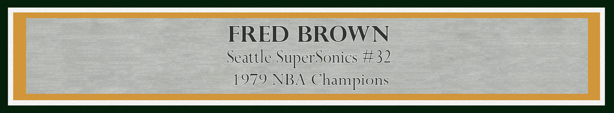 Downtown Fred Brown Autographed Framed 8x10 Photo Seattle Supersonics MCS Holo Stock #200390