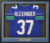 Seattle Seahawks Shaun Alexander Autographed Framed Blue Jersey Beckett BAS Stock #200433