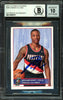 Damian Lillard Autographed 2012-13 Panini Stickers European Rookie Card #246 Portland Trail Blazers Auto Grade Gem Mint 10 Beckett BAS #13605371