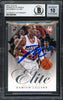 Damian Lillard Autographed 2012-13 Panini Elite Rookie Card #16 Portland Trail Blazers Auto Grade Gem Mint 10 Beckett BAS #13605394