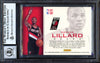 Damian Lillard Autographed 2012-13 Panini Intrigue Rookie Card #131 Portland Trail Blazers Auto Grade Gem Mint 10 Beckett BAS #13605400