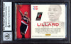 Damian Lillard Autographed 2012-13 Panini Intrigue Rookie Card #137 Portland Trail Blazers Auto Grade Gem Mint 10 Beckett BAS #13605408