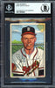 John Cusick Autographed 1952 Bowman Card #192 Boston Braves Beckett BAS #13608020