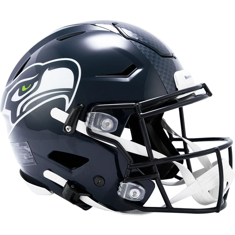 Unsigned Seattle Seahawks Blue Full Size Authentic Hyper SpeedFlex Helmet Stock #260057