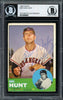 Ken Hunt Autographed 1963 Topps Card #207 Los Angeles Angels "Best Wishes" Beckett BAS #12056837