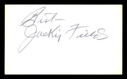 Jackie Fields Autographed 3x5 Index Card Welterweight Champ SKU #179752