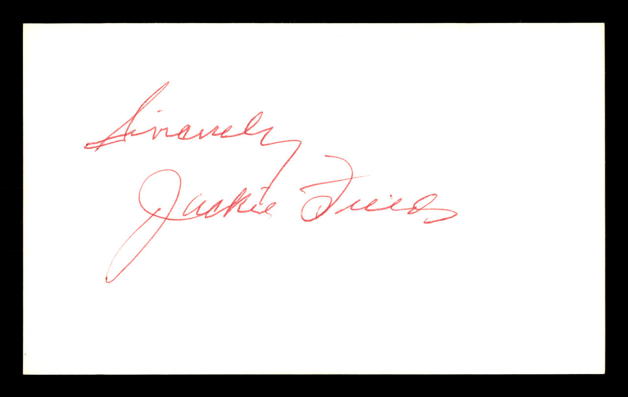 Jackie Fields Autographed 3x5 Index Card Welterweight Champ SKU #179753