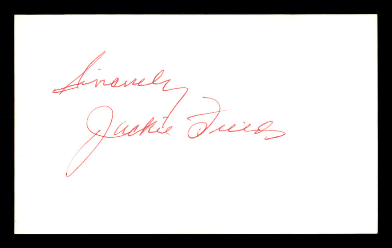Jackie Fields Autographed 3x5 Index Card Welterweight Champ SKU #179753
