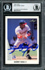 Sammy Sosa Autographed 1990 Leaf Rookie Card #220 Chicago White Sox Beckett BAS Stock #177672