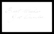 Joe Dundee Autographed 3x5 Index Card Welterweight Champ "Best Wishes" SKU #179755