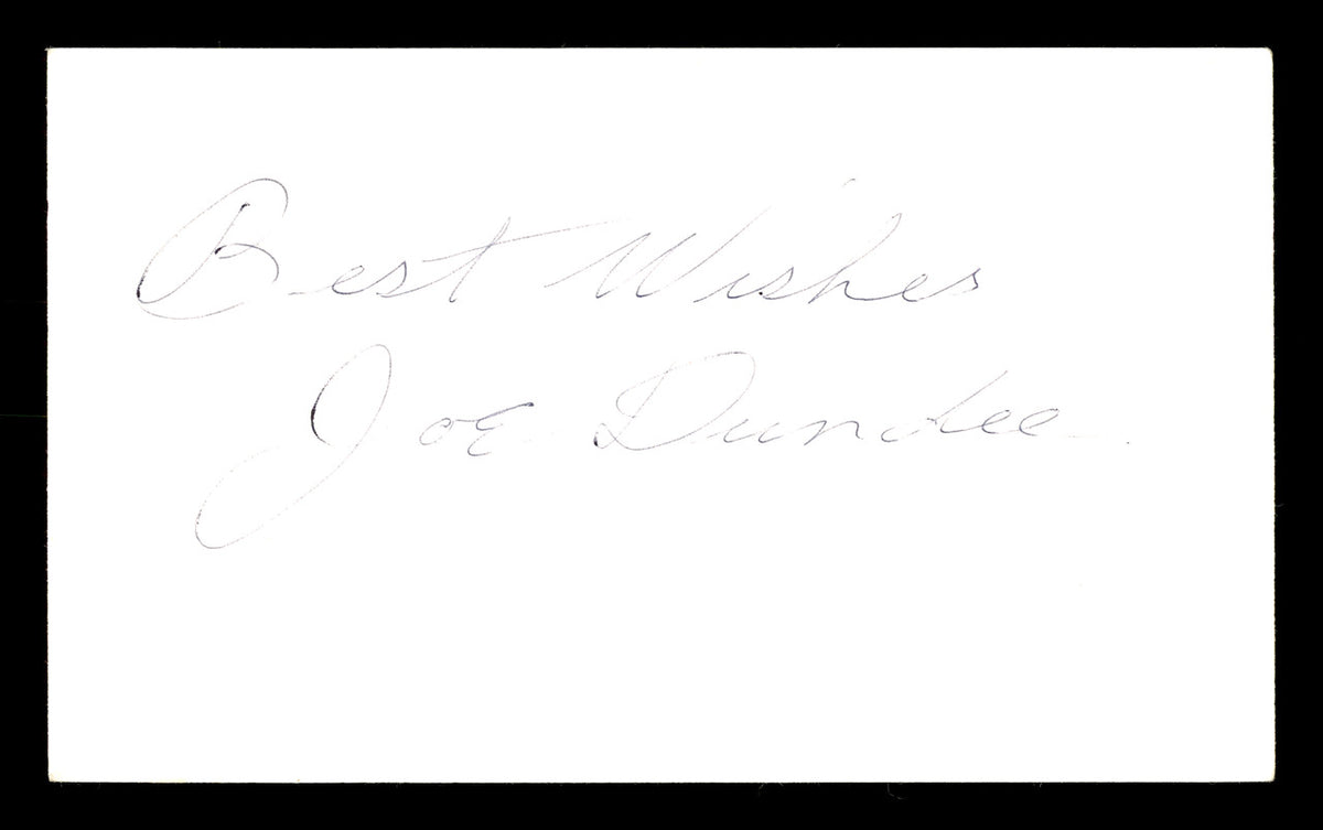 Joe Dundee Autographed 3x5 Index Card Welterweight Champ "Best Wishes" SKU #179755