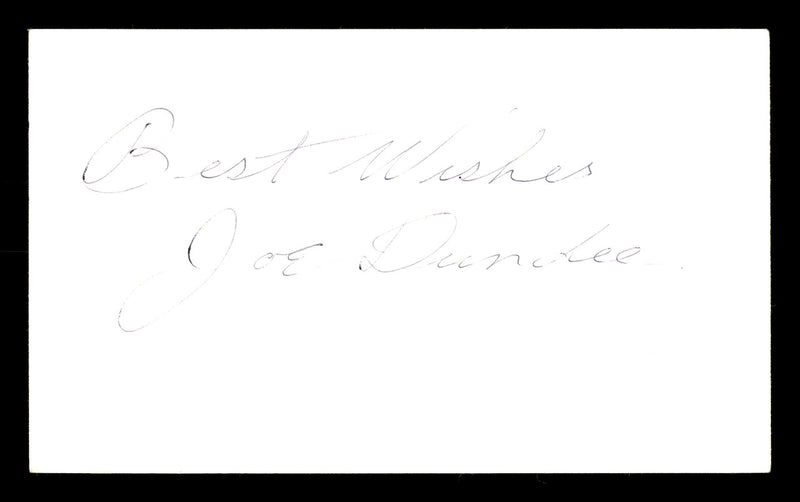 Joe Dundee Autographed 3x5 Index Card Welterweight Champ "Best Wishes" SKU #179755