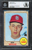 Ron Willis Autographed 1968 Topps Card #68 St. Louis Cardinals Beckett BAS #12232681