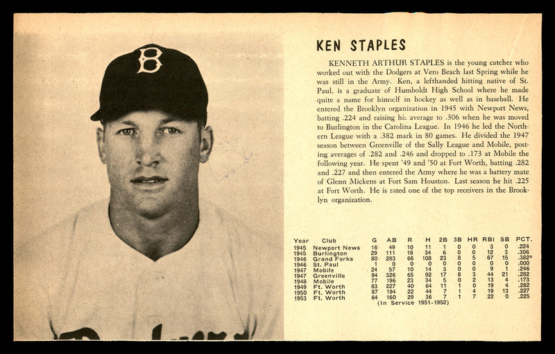 George "Shotgun" Shuba Autographed 5x8 Magazine Page Photo Brooklyn Dodgers SKU #179783