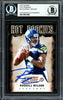 Russell Wilson Autographed 2012 Score Hot Rookies Rookie Card #22 Seattle Seahawks Beckett BAS #13447088