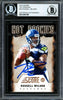 Russell Wilson Autographed 2012 Score Hot Rookies Rookie Card #22 Seattle Seahawks Beckett BAS #13447091