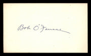 Bob O'Farrell Autographed 3x5 Index Card Chicago Cubs SKU #200832