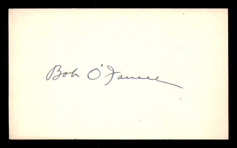 Bob O'Farrell Autographed 3x5 Index Card Chicago Cubs SKU #200832