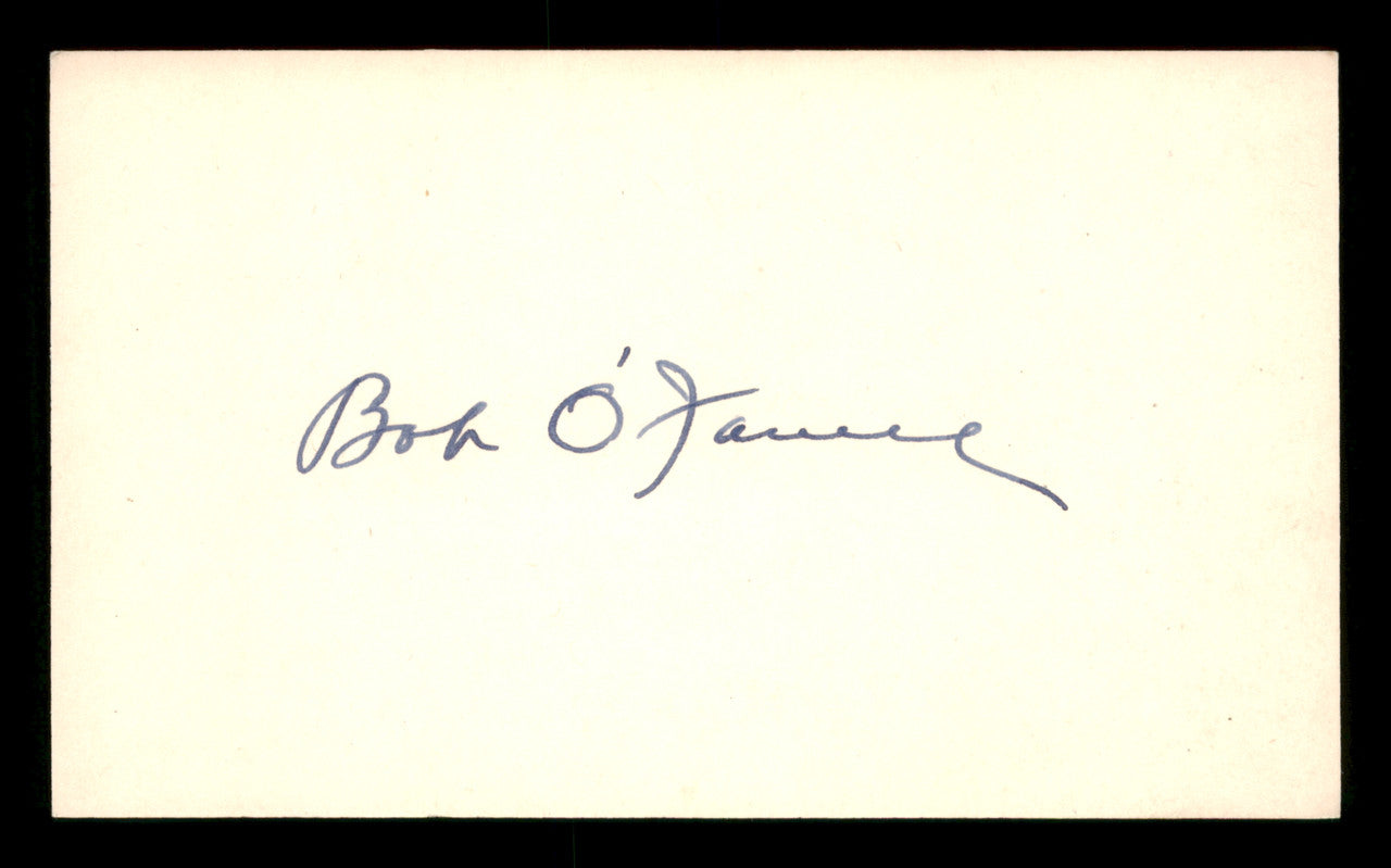 Bob O'Farrell Autographed 3x5 Index Card Chicago Cubs SKU #200833