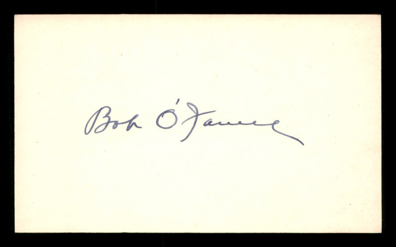 Bob O'Farrell Autographed 3x5 Index Card Chicago Cubs SKU #200833