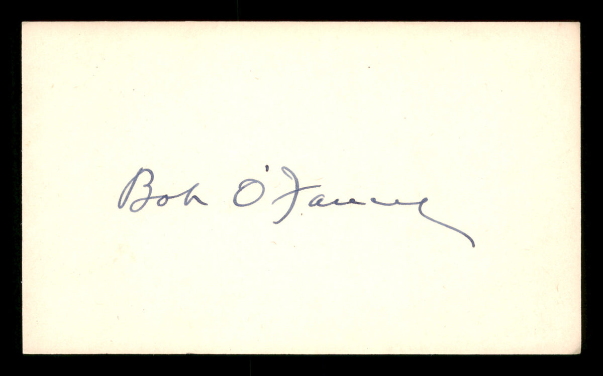 Bob O'Farrell Autographed 3x5 Index Card Chicago Cubs SKU #200834