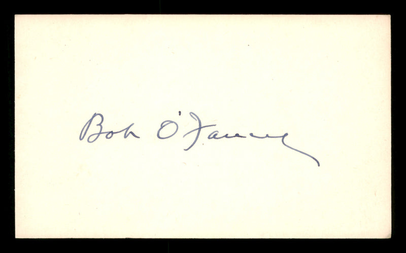 Bob O'Farrell Autographed 3x5 Index Card Chicago Cubs SKU #200834