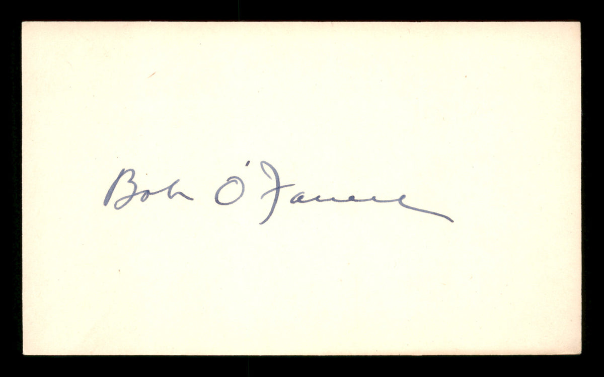 Bob O'Farrell Autographed 3x5 Index Card Chicago Cubs SKU #200835