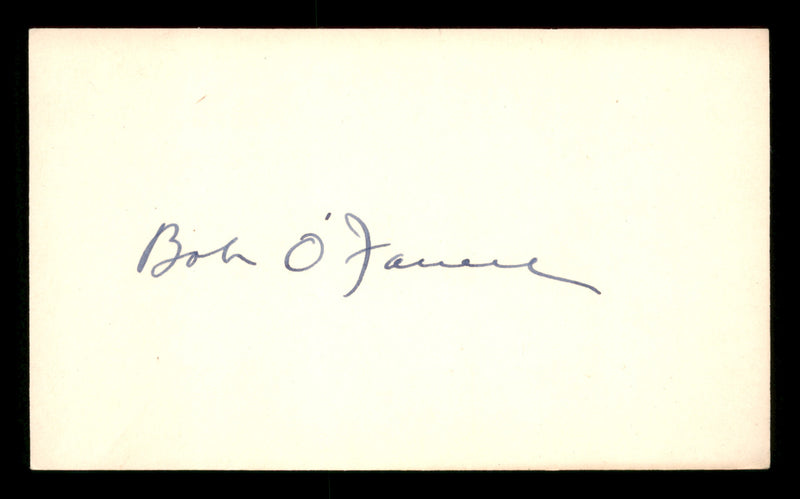Bob O'Farrell Autographed 3x5 Index Card Chicago Cubs SKU #200835