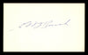 Edd Roush Autographed 3x5 Index Card Cincinnati Reds SKU #200840