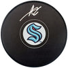 Adam Larsson Autographed Official Seattle Kraken Logo Hockey Puck Fanatics Holo Stock #200861