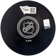 Ryan Donato Autographed Official Seattle Kraken Logo Hockey Puck "First Kraken Goal 10/12/21" Fanatics Holo Stock #200864