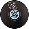 Carson Soucy Autographed Official Seattle Kraken Logo Hockey Puck Fanatics Holo Stock #200866