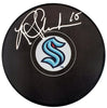 Riley Sheahan Autographed Official Seattle Kraken Logo Hockey Puck Fanatics Holo Stock #200869