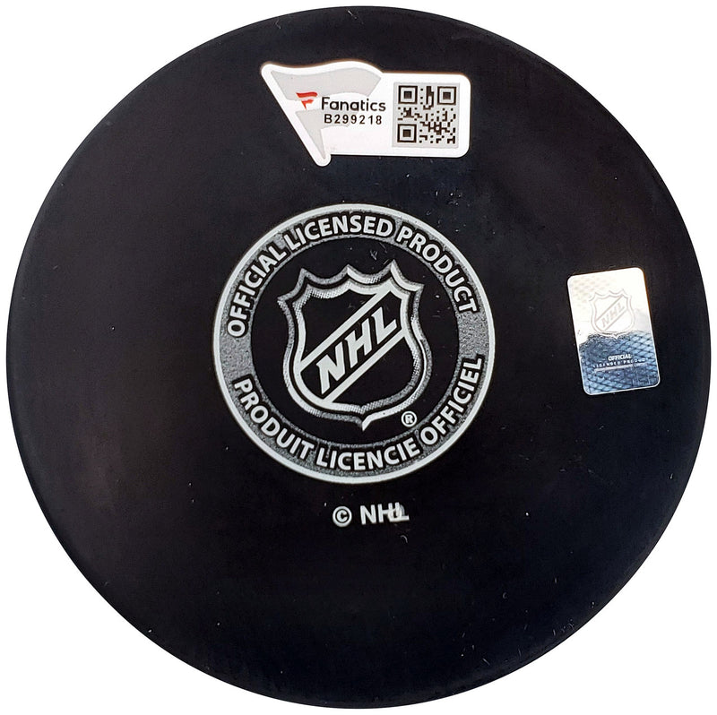 Riley Sheahan Autographed Official Seattle Kraken Logo Hockey Puck Fanatics Holo Stock #200869