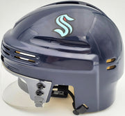 Carson Soucy Autographed Seattle Kraken Blue Mini Helmet Fanatics Holo Stock #200879