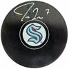 Jordan Eberle Autographed Official Seattle Kraken Logo Hockey Puck Fanatics Holo Stock #200454