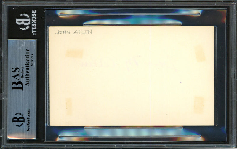 John M. Allen Autographed 3x5 Index Card Baltimore Terrapins Died 1967 Beckett BAS #12410494