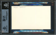 Bert Hamric Autographed 3x5 Index Card Brooklyn Dodgers Beckett BAS #12410506