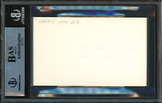 Harry Shriver Autographed 3x5 Index Card Brooklyn Dodgers Beckett BAS #12410526