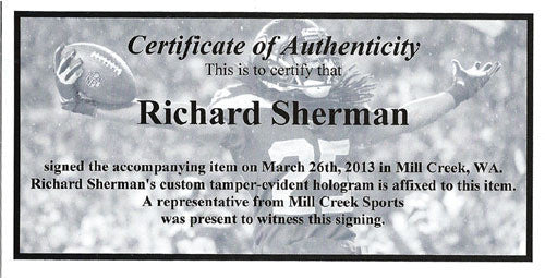 Richard Sherman & Malcolm Smith Autographed 8x10 Photo Seattle Seahawks RS Holo & MCS Holo Stock #85972