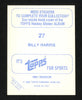 Billy Harris Autographed 1983-84 Topps Sticker Card #27 Toronto Maple Leafs SKU #154100