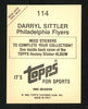Darryl Sittler Autographed 1982-83 Topps Sticker Card #114 Philadelphia Flyers SKU #154110