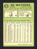 Eddie Mathews Autographed 1967 Topps Card #166 Houston Astros SKU #161764