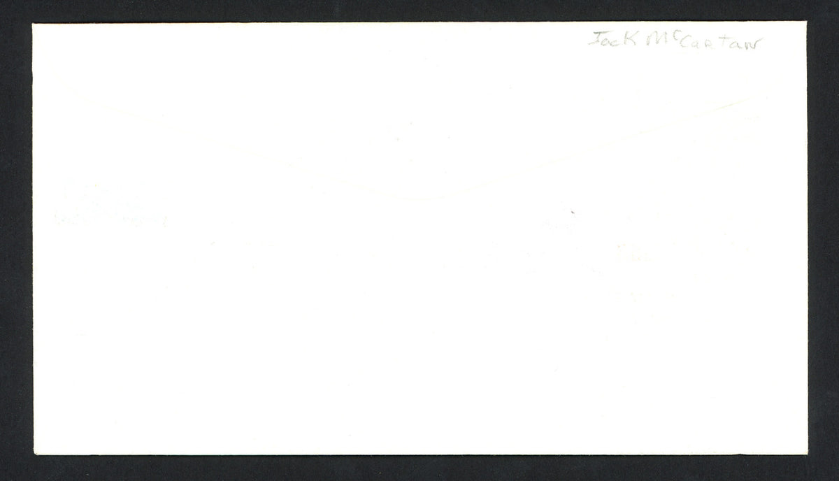 Jack McCartan Autographed First Day Cover 1960 Olympics Hockey Team USA SKU #159566