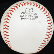 Dean Chance, Luke Sewell, Bob Cain & Roy Hughes Autographed Official Little League Baseball Vintage PSA/DNA #C11547